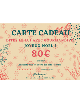 E-Carte Cadeau 80€ Spécial Noël Parlapapa