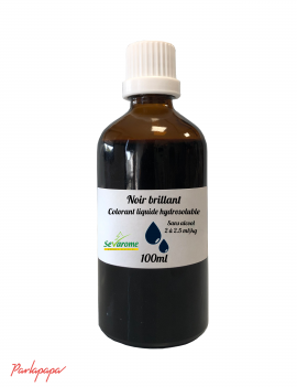 Colorant alimentaire noir brillant liquide hydrosoluble professionnel 5225
