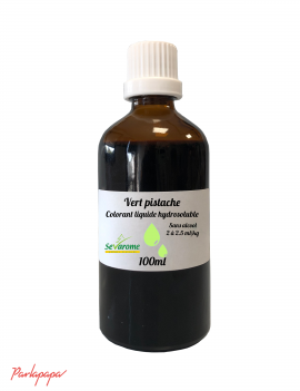 Colorant vert pistache liquide hydrosoluble professionnel sans alcool