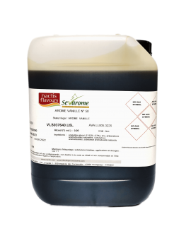Vanille N°50 Note vanillée rhum Arôme alimentaire professionnel 3226 SEVAROME