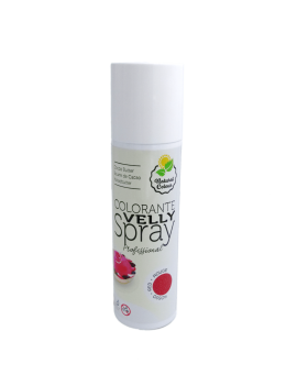 Colorant naturel Rouge spray Velly effet velours 250ml Azo Free SOLCHIM FOOD
