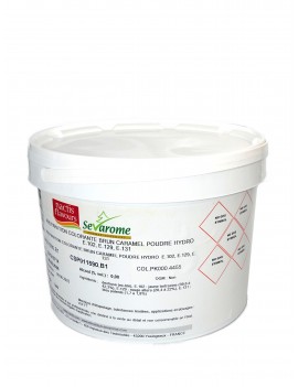 Colorant alimentaire brun caramel poudre hydrosoluble professionnel 4455 SEVAROME