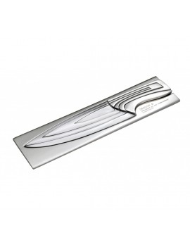 Coffret Meeting 4 couteaux support inox : Office 9 cm - Chef 17 cm - Chef 22 cmDécouper 24 cm