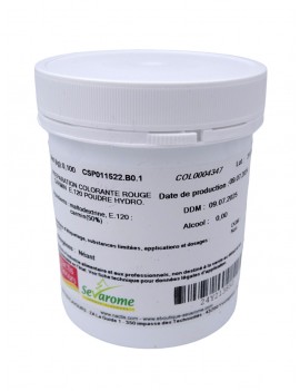 Colorant rouge framboise E120 sans azoïque poudre hydrosoluble professionnel 4347 SEVAROME