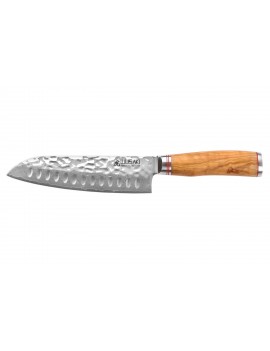Couteau Wusaki Damas Olive 10CR Santoku 18cm WUSAKI