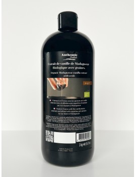 Extrait de vanille Bio 200g/L avec graines - support sucre AUTHENTIC PRODUCTS