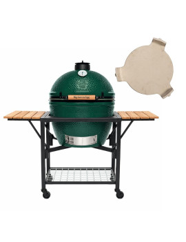 Pack XLARGE  sur table modulaire avec 2 rallonges - EGG XLarge + ConvEGGtor  + Table modulaire +  2 rallonges bois BIG GREEN EGG