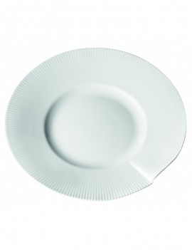 Assiette plate aile large  en porcelaine Canopée Pillivuyt