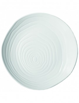 Assiette plate en porcelaine Teck