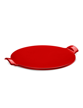 Coffret Pizza stone lisse Rouge Grand Cru 37 cm en céramique EMILE HENRY