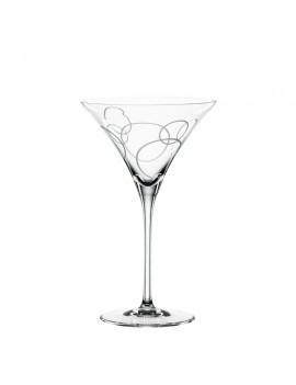 2 coupes de cristal à cocktail Martini Cercles Signature Drinks