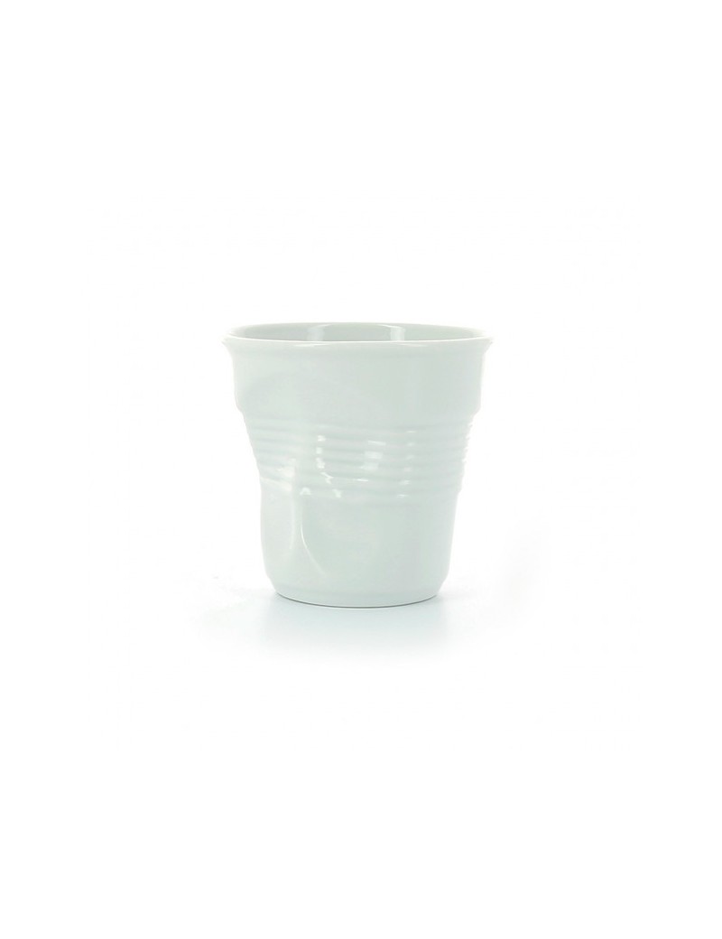 Tasse cappuccino Froissé en porcelaine blanc
