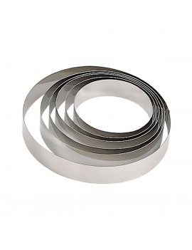 Cercle à pâtisserie rond en inox H 60 mm De Buyer