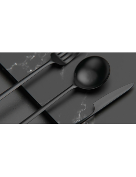 Cuillère café Atlántida Black Inox 18/10 CULTER