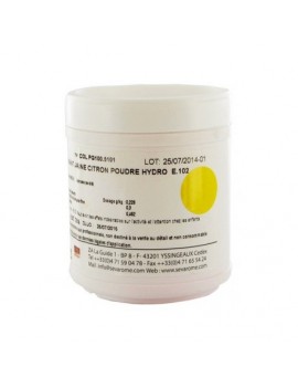 Colorant jaune citron poudre hydrosoluble professionnel SEVAROME
