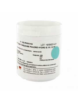 Colorant bleu turquoise poudre hydrosoluble professionnel SEVAROME