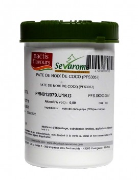 Pâte de Noix de coco sucré 50% Arôme naturel alimentaire professionnel SEVAROME