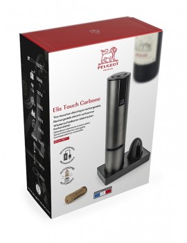 Tire-bouchon électrique rechargeable - Elis touch Inox Carbone Peugeot PEUGEOT SAVEURS