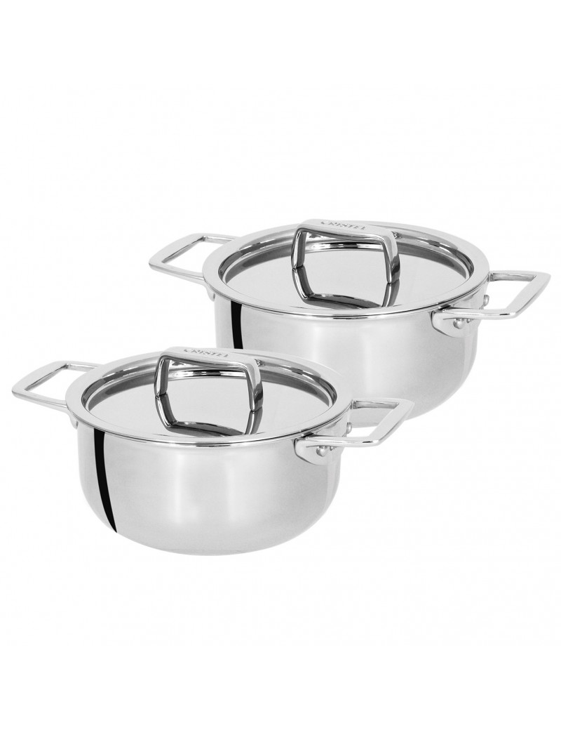 Coffret Tête-à-tête de deux Mini-faitouts Castel'Pro CRISTEL Coffret Tête-à-tête de deux Mini-faitouts Castel'Pro CRISTEL