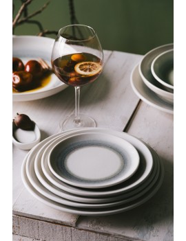 Assiette plate en porcelaine Neptune PIOLI