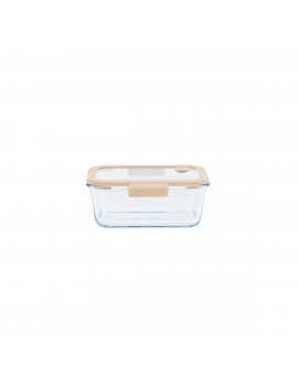 Boite de conservation rectangulaire avec valve vide d'air PEBBLY