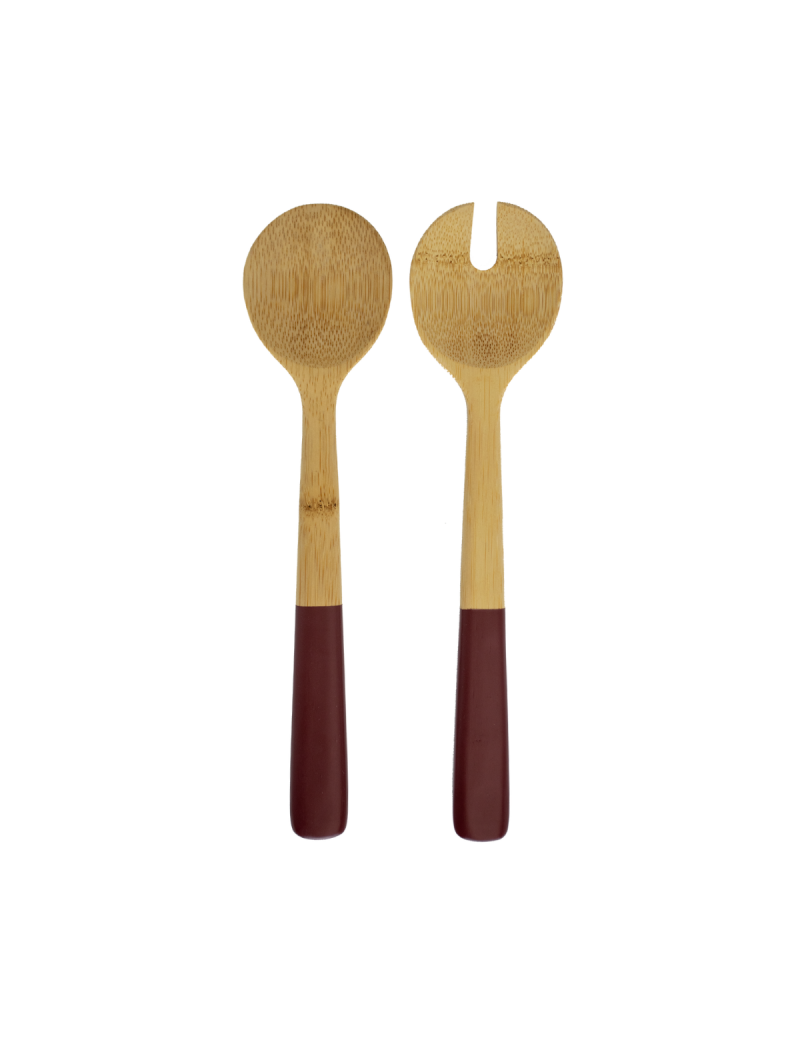 Couverts à salade en bamboo 27 cm PEBBLY
