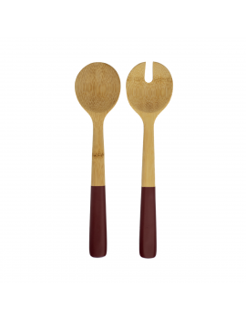 Couverts à salade en bamboo 27 cm PEBBLY