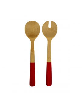 Couverts à salade en bamboo 27 cm PEBBLY