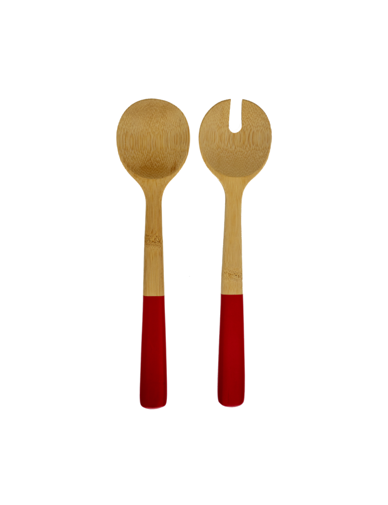 Couverts à salade en bamboo 27 cm PEBBLY