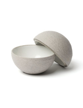 Assiette sphérique DOLMEN WHITE