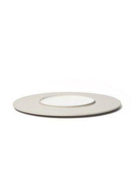 Assiette plate réversible en grès Dolmen COMAS
