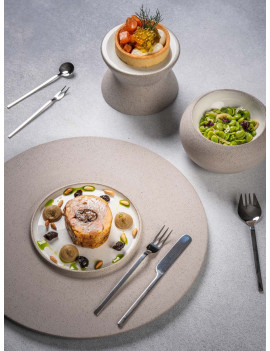 Piédestal Culinaire Rond en grès Dolmen COMAS
