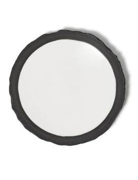 Assiette plate coupe en grès Limits COMAS