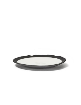 Assiette plate coupe en grès Limits COMAS