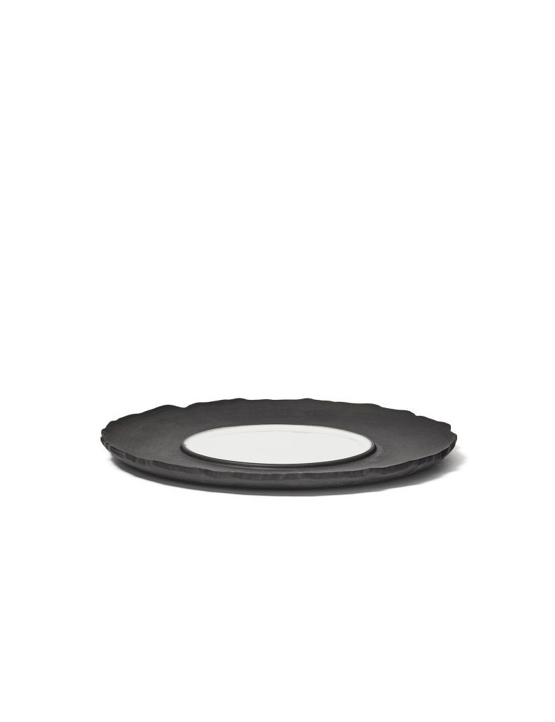 Assiette plate en porcelaine Limits COMAS