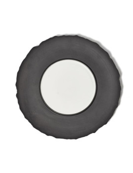 Assiette plate en porcelaine Limits COMAS