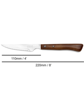 Couteau à steak bois lame crantée 110 mm Gregorio ARCOS
