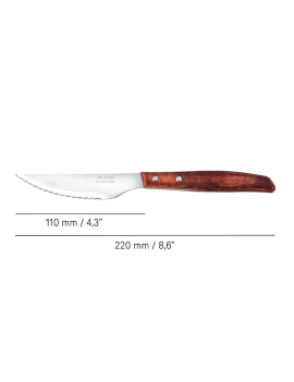 Couteau à steak bois de peuplier rouge 110 mm ARCOS