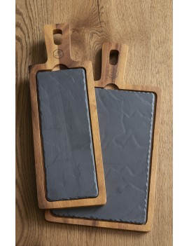 Planche acacia pour assiette - Basalt REVOL