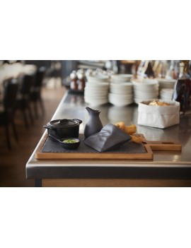 Plateau rectangulaire en céramique effet ardoise