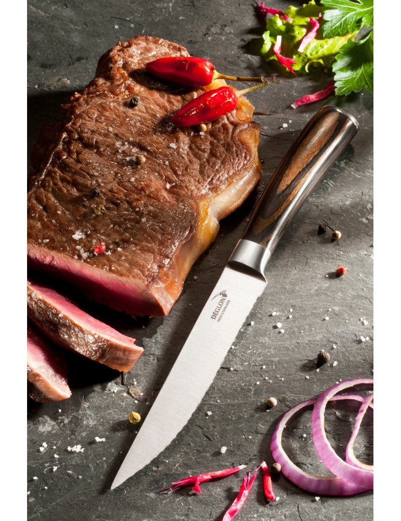 Coffret 6 couteaux steak Sabatier - Découpe facile