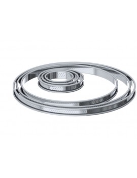 Cercle à tarte perforé en inox Rond De Buyer