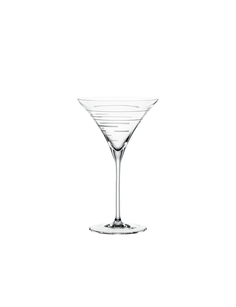 2 coupes de cristal à cocktail Martini Lines Signature Drinks