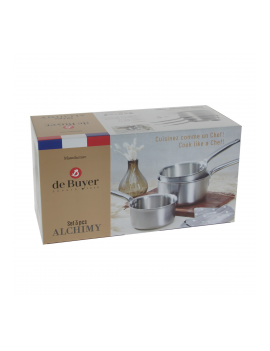 Lot de 3 casseroles tout inox Alchimy 16 à 20 cm DE BUYER INDUSTRIES
