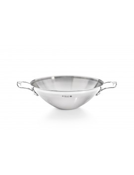 Wok en inox multicouches AFFINITY avec 2 anses en fonte d'inox de Buyer