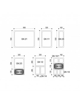 Bac GN Gastro 1/3 Inox LACOR