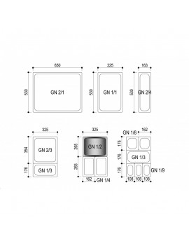 Bac GN Gastro 1/2 Inox LACOR