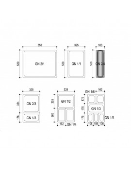 Bac GN Gastro 2/4 Inox LACOR