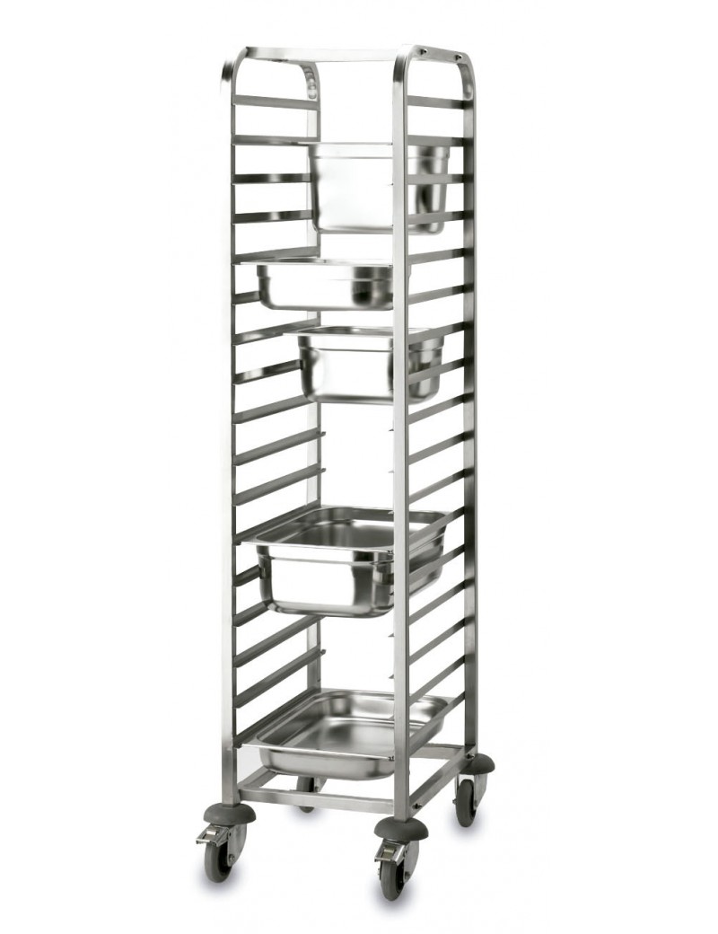 Chariot à glissières pour plateaux ou bacs GN 2/1 LACOR Chariot à glissières pour plateaux ou bacs GN 2/1 LACOR