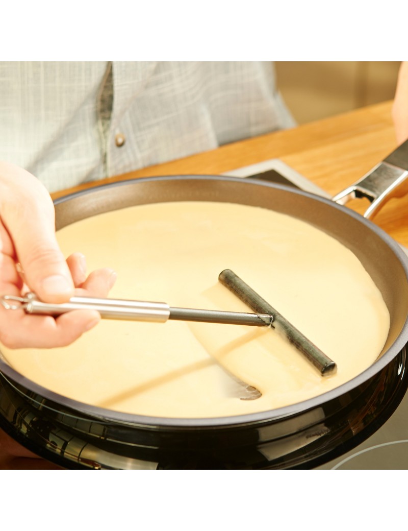 Râteau à crêpes en acier inox 18/10 et silicone - Cuisine - Parlapapa